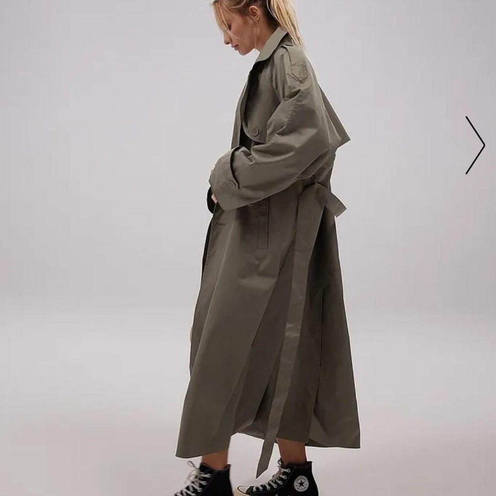 Khaki trench coat
